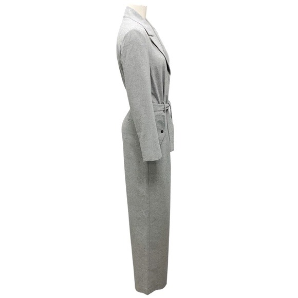 PESERICO GREY WOOL JUMPSUIT WITH BELT - Picture 2 of 4